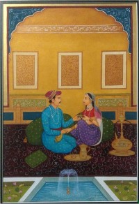 Syed A. Irfan, 10 x 14 Inch, Watercolor, Teawash & Gold on Wasli, AC-SAI-051